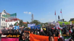 حضور با شکوه  کارکنان – اساتید ودانشجویان پردیس شهید بنت الهدی صدر  در مراسم یوم ا... 13آبان