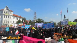 حضور با شکوه  کارکنان – اساتید ودانشجویان پردیس شهید بنت الهدی صدر  در مراسم یوم ا... 13آبان