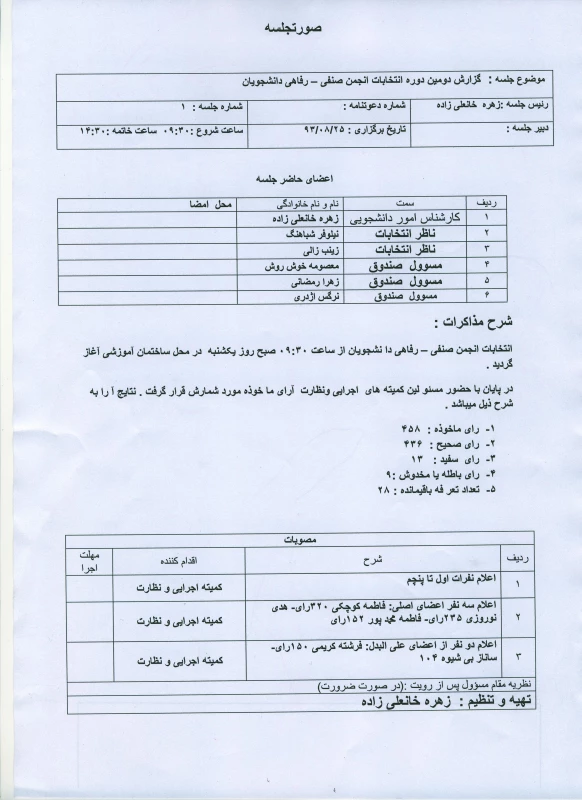 انتخابات انجمن صنفی - رفاهی دانشجویان 6