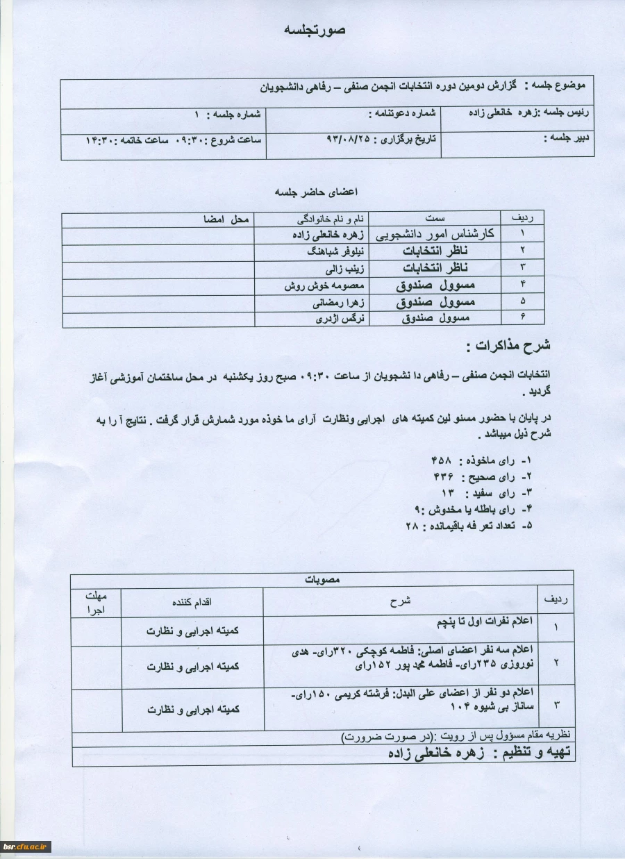 انتخابات انجمن صنفی - رفاهی دانشجویان 6