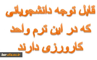 قابل توجه دانشجویانی که در این ترم واحد کارورزی دارند