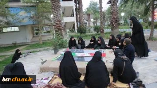 برگزاری مراسم شهادت امام علی نقی (ع) بر سر مزار شهدای گمنام پردیس شهید بنت الهدی صدر گیلان