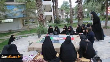 برگزاری مراسم شهادت امام علی نقی (ع) بر سر مزار شهدای گمنام پردیس شهید بنت الهدی صدر گیلان