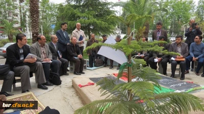 برگزاری کلاس واحد درسی (( آشنایی با ارزشهای دفاع مقدس )) بر مزار شهدای گمنام پردیس شهید بنت الهدی صدر گیلان