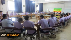 مرلسم بدرقه از تیم های ورزشی داشجو معلمان پسران در سالن جلسه پردیس شهید بنت الهدی صدر گیلان  3