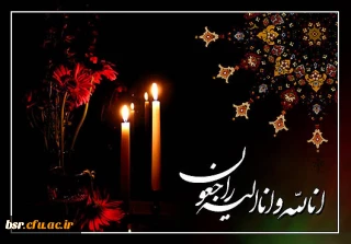 پیام تسلیت خدمت سرکار خانم دکتر گلین مقدم