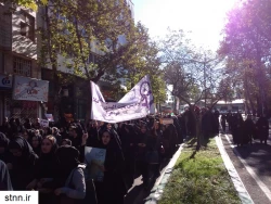 حضور دانشجویان، اساتید و کارکنان بنت الهدی صدر در راهپیمایی 13 آبان