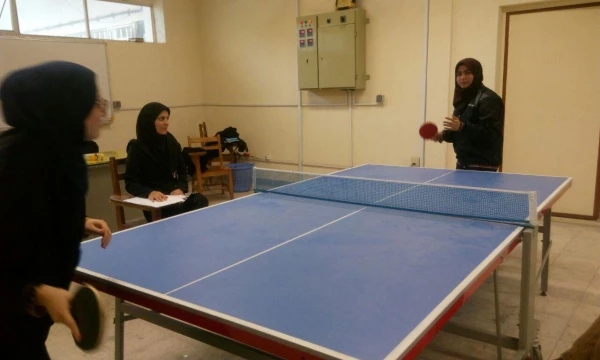مسابقات تنیس روی میز دانشجویان  پردیس بنت الهدی صدر برگزار شد