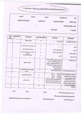 دانشجویان متعهد خدمت ورودی سال 1391 استان گلستان