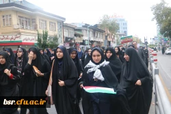 حضور پرشور دانشجویان پردیس شهید بنت الهدی صدر گیلان در راهپیمایی 13آبان 4