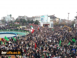 حضور کارکنان و دانشجویان پردیس شهید بنت الهدی صدر گیلان در راهپیمایی 9 دی 3