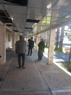 بازدید مسئولین نوسازی استان از پردیس شهید بنت الهدی صدر رشت