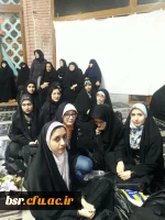 حضور سرکار خانم دکتر ثاقبی ریاست پردیس و جمعی از دانشجومعلمان پردیس شهید بنت الهدی صدر رشت در دومین سالگرد شهید مدافع حرم 