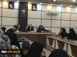 جلسه دیدار،پرسش و پاسخ مدیریت محترم و مسئولین پردیس استان جناب آقای  دکتر احدزاده و ریاست پردیس بنت الهدی صدر سرکار خانم دکتر ثاقبی  2