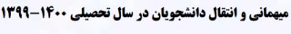 دستور العمل میهمانی و انتقال دانشجویان در سال تحصیلی 1400-1399