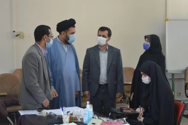 بازدید سرپرست مدیریت امور پردیسهای استان گیلان و حاج آقا عاملی مسئول محترم نهاد رهبری دانشگاه فرهنگیان گیلان  از روند مصاحبه پردیس شهید بنت الهدی صدر رشت 3