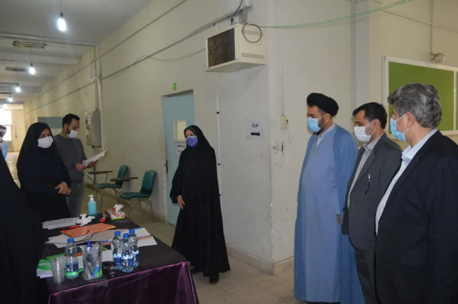 بازدید سرپرست مدیریت امور پردیسهای استان گیلان و حاج آقا عاملی مسئول محترم نهاد رهبری دانشگاه فرهنگیان گیلان  از روند مصاحبه پردیس شهید بنت الهدی صدر رشت 6